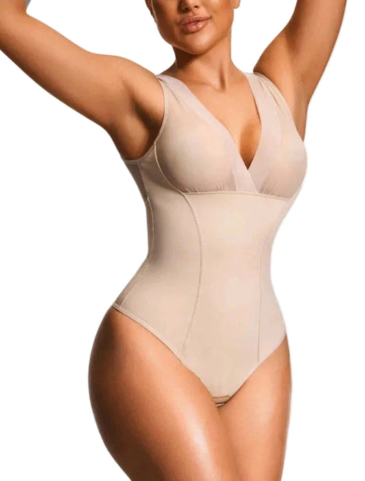 Deep-V Snatch Thong Bodysuit