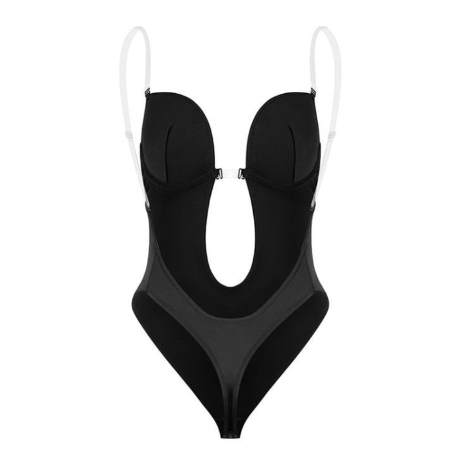 Backless U-Plunge Thong Bodysuit