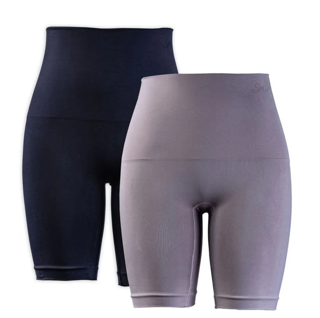 High Waist Mid-Thigh Shorts 2Pack